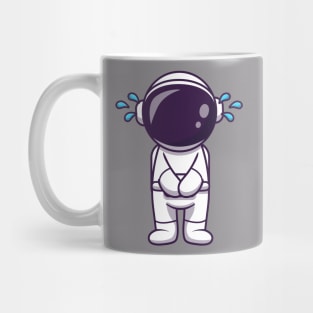 Astronaut Crying Cartoon Mug